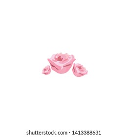 flower rose flat logo vector