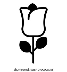 flower, rose, nature black icon
