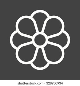 Flower, rose, petals icon vector image.Can also be used for christmas, celebrations, observances and holidays. Suitable for use on web apps, mobile apps and print media.