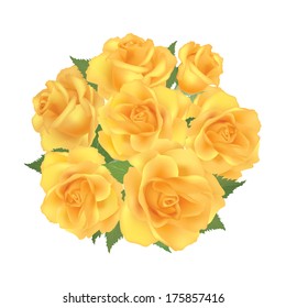 Flower rose posy isolated on white background