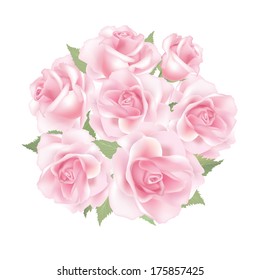 Flower rose posy isolated on white background