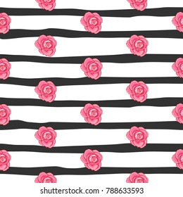flower rose seamless pattern, vector floral rose seamless pattern, flower background