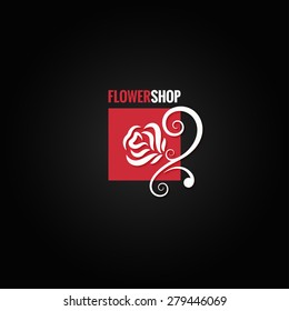 flower rose shop concept design background