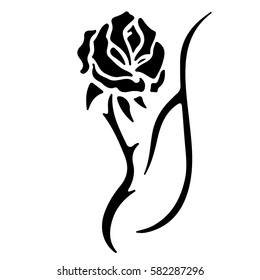 flower rose vector embroidery