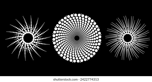 Flower Rotated Rounded Element for Design