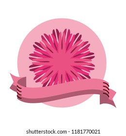Flower round icon