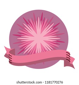 Flower round icon