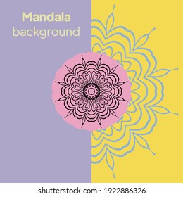 Flower Round Mandala. Vintage decorative elements. Oriental pattern, Vector illustration.