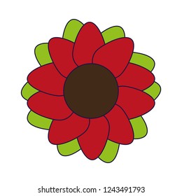 Flower round symbol