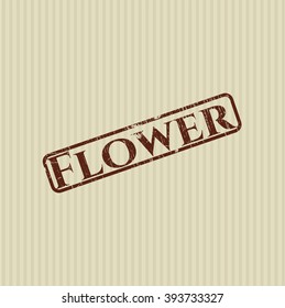 Flower rubber grunge texture seal