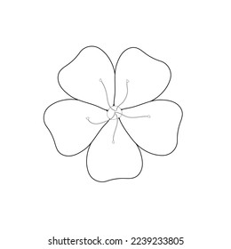 Flower, sakura coloring page. Doodle, lineart element. Vector Illustration. Elements for cover, web, printing, design illustrations in the style of outline