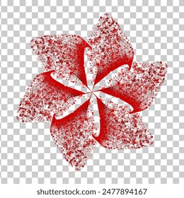 flower with scattered blood pattern for twinflame  valentine festival wallpaper isolated on transparent background. vector and illustration.