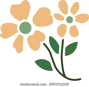 The flower scene has many beautiful colors