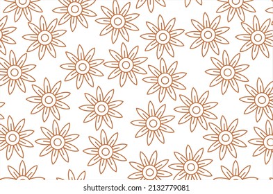 Flower Seamless All Over Print T-Shirt Print Design Vector Illustration 