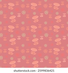 flower seamless background floral motif traditional art deco fan pattern vector illustration