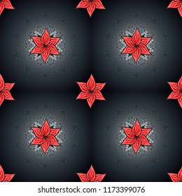 Flower seamless background. Floral pattern. Flourish ornamental spring garden texture. Vector illustration.