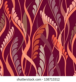 Flower seamless background. Floral vector pattern.