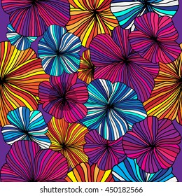 Flower seamless background. Hand drawn vector stock illustration. Seamless background pattern.