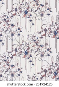 Flower seamless background pattern 