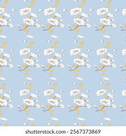 flower seamless and can be used in a variety of ways, such as printing on fabric, paper, linoleum, carpet, curtains or as wallpaper 