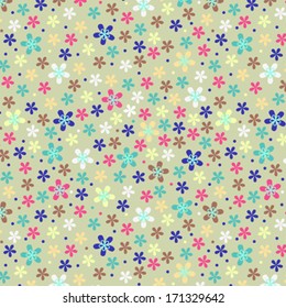 Flower seamless color pattern 