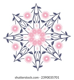 ilustración de patrón vintage de decoración sin costuras de flores