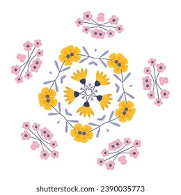 flower seamless decoration vintage pattern illustration