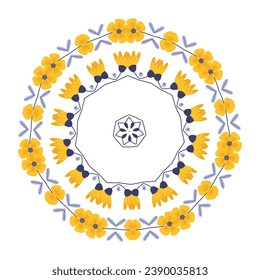 ilustración de patrón vintage de decoración sin costuras de flores