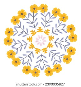 ilustración de patrón vintage de decoración sin costuras de flores