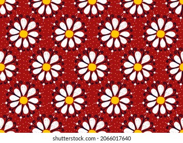 Flower seamless fabric pattern,ethnic pattern vector illustration,folklore ornament for decoration,wallpaper,cloth,wallet and pillow,bohemain,African rug,Scandinavain,American rug.