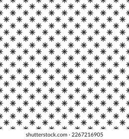 flower seamless geometric pattern black and white background, vector, illustration