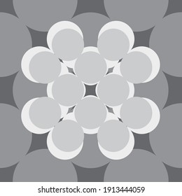 Patrón geométrico gris sin costura de las flores. Elemento Swatch para tela, impresión, web o papel.