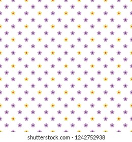 Flower seamless kids pattern with color daisy (chamomile) for baby style. Happy primitive ornament for children background (textile, wallpaper, wrapping). EPS10 vector