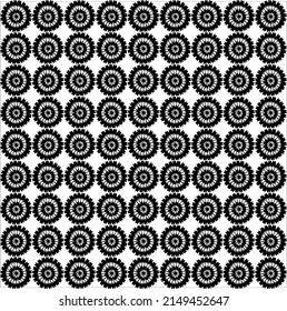 Flower Seamless Motifs Pattern. Decoration for Interior, Exterior, Carpet, Textile, Garment, Cloth, Silk, Tile, Plastic, Paper, Wrapping, Wallpaper, Background, Ect. Vector Illustration