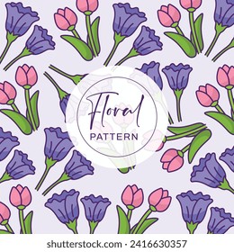 Flower seamless pattern background design