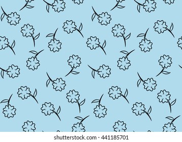 Flower seamless pattern background. Elegant texture for backgrounds. Wallpaper, cloth design, fabric, paper, cover, textile, weave, wrapping.