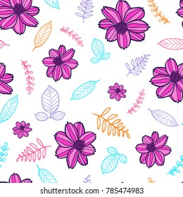 flower seamless pattern, flower background texture
