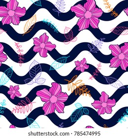 flower seamless pattern, flower background texture