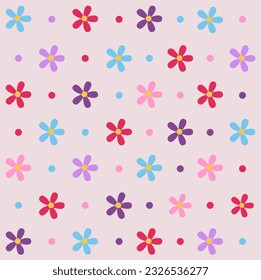 Flower Seamless Pattern Background Vector Design, Floral Background, Flowers Backgrounds, Flower Pattern