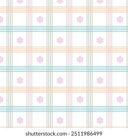 flower seamless pattern background.fabric design art painting.line art patterns vector