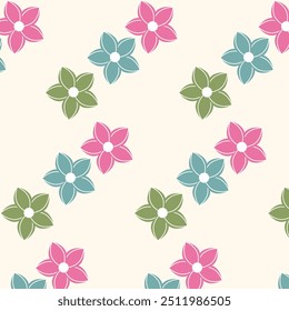 flor padrão sem costura background.fabric design arte pintura.line arte padrões vetor