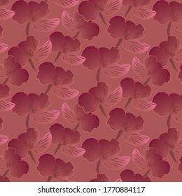 Flower seamless pattern with beautiful gentle flowers. Pattern for fashion prints.