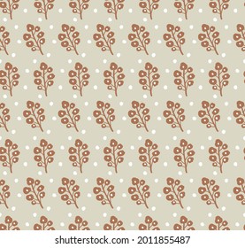 Flower seamless pattern. The botanical background. Pattern design for textiles, fabric, interior, wallpaper, decoration. Vector.