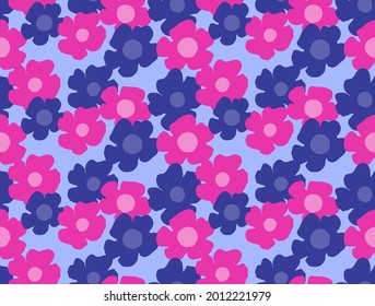 Flower seamless pattern. The botanical background. Pattern design for textiles, fabric, interior, wallpaper, decoration. Vector.