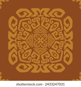 Flower seamless pattern brown color copper shade number 13