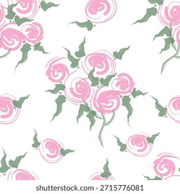 Estilo del cepillo del modelo inconsútil de la flor, archivo editable en eps.10