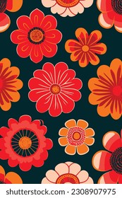 flower seamless pattern colorful illustration | colorful flower vector pattern design