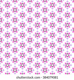 Flower Seamless Pattern Colorful Sweet Vector Illustration