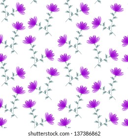 Flower seamless pattern. Cute floral background