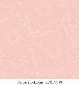 Flower seamless pattern. Cute floral background. EPS8.